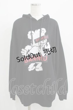 画像1: LISTEN FLAVOR / Banned Bear Hoodie  ブラック H-25-06-19-029-PU-TO-KB-ZH
