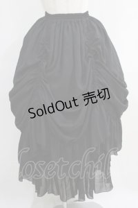 ATELIER PIERROT / ロングバッスルスカート  ブラック H-25-06-19-004-EL-SK-KB-ZH