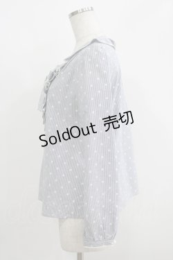 画像2: MILK / エタニティーブラウス  ブルーストライプ H-25-06-19-036-ML-BL-KB-ZH