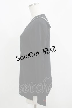 画像2: MILK / セーラーカットソー  ブラック H-25-06-19-038-ML-TO-KB-ZH