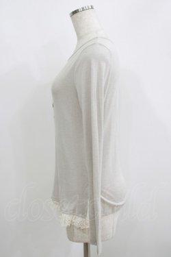 画像2: Jane Marple / ラビットフロッキーカットソー  グレー H-25-06-19-045-JM-TO-KB-ZH