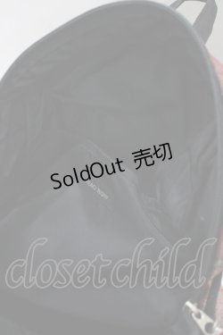 画像3: PEACE NOW / ペイントチェックリュック  黒×赤 H-25-06-19-056-PU-BG-KB-ZH