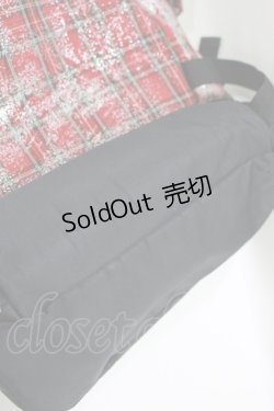 画像4: PEACE NOW / ペイントチェックリュック  黒×赤 H-25-06-19-056-PU-BG-KB-ZH