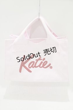 画像1: Katie / KATIE LOGO canvas tote  LIGHT PINK H-25-06-19-058-LO-BG-KB-ZH