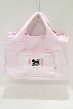 画像2: Katie / KATIE LOGO canvas tote  LIGHT PINK H-25-06-19-058-LO-BG-KB-ZH