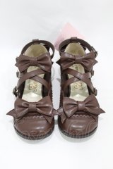 metamorphose / トリプルリボンクロスストラップシューズ LL（25〜25.5cm） ブラウン H-25-06-19-1001-ME-SH-NS-ZH
