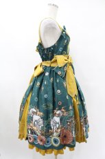 画像3: metamorphose / 【プラスサイズ】暁の夢幻灯火 タックジャンパースカート プラスサイズ 深碧(Jasper Green)　 H-25-06-19-1033-ME-OP-NS-ZH (3)