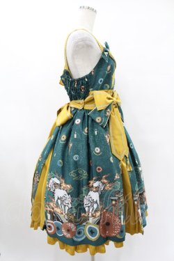 画像3: metamorphose / 【プラスサイズ】暁の夢幻灯火 タックジャンパースカート プラスサイズ 深碧(Jasper Green)　 H-25-06-19-1033-ME-OP-NS-ZH