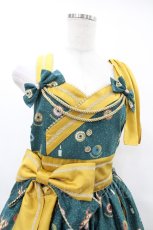 画像4: metamorphose / 【プラスサイズ】暁の夢幻灯火 タックジャンパースカート プラスサイズ 深碧(Jasper Green)　 H-25-06-19-1033-ME-OP-NS-ZH (4)