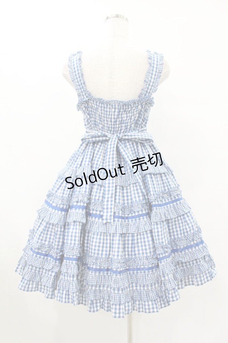 画像2: Angelic Pretty / Little Houseジャンパースカート Free ブルー H-25-06-19-1034-AP-OP-NS-ZH (2)