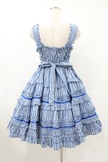 画像2: Angelic Pretty / Little Houseジャンパースカート Free ブルー H-25-06-19-1034-AP-OP-NS-ZH (2)