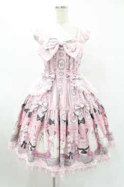 画像1: Angelic Pretty / Princess Puppyティアードジャンパースカート Free ピンク H-25-06-19-1036-AP-OP-NS-ZH