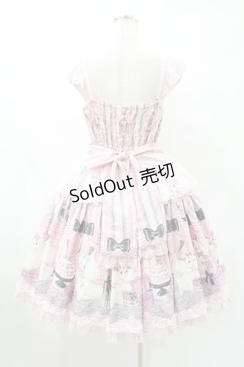 画像2: Angelic Pretty / Princess Puppyティアードジャンパースカート Free ピンク H-25-06-19-1036-AP-OP-NS-ZH (2)