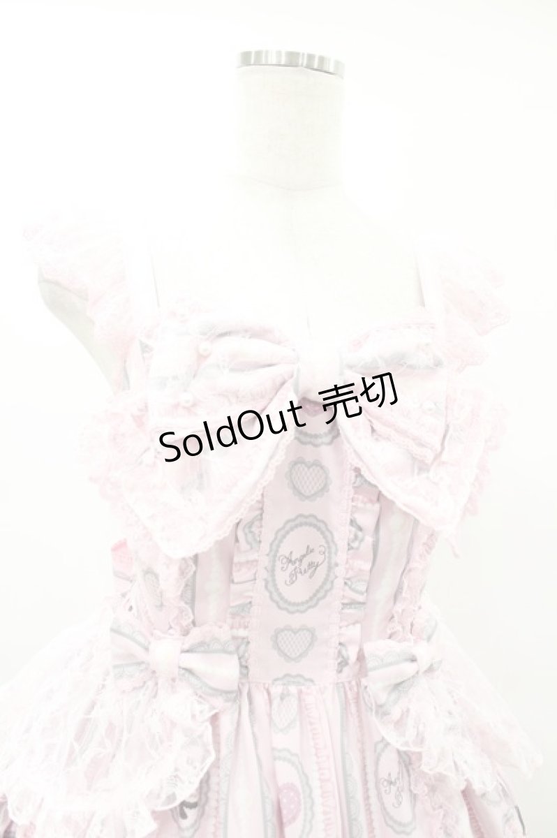 画像4: Angelic Pretty / Princess Puppyティアードジャンパースカート Free ピンク H-25-06-19-1036-AP-OP-NS-ZH (4)