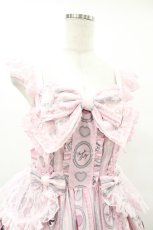 画像4: Angelic Pretty / Princess Puppyティアードジャンパースカート Free ピンク H-25-06-19-1036-AP-OP-NS-ZH (4)