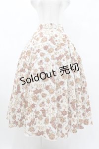 metamorphose / 【プラスサイズ】ゴブラン風くまちゃんロングフレアスカート プラスサイズ オフ白 H-25-06-19-1038-ME-SK-NS-ZH