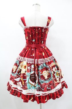 画像2: 魔法茶会（海外ロリータブランド） / Sweet Christmasジャンパースカート S レッド H-25-06-19-1040-EL-OP-NS-ZH
