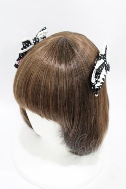 画像1: Angelic Pretty / ハートレースグログランリボンコーム  ブラック H-25-06-19-1006-AP-AC-NS-ZH