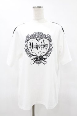 画像1: majoretty / 寿限無。×majoretty プリントTシャツ S オフ H-25-06-19-1057-0-TS-NS-ZH