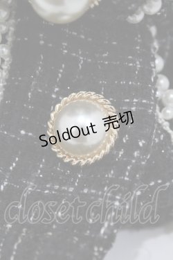 画像3: Ank Rouge / パールトリムノーカラージャケット M ブラック H-25-06-19-1066-CA-JA-NS-ZH