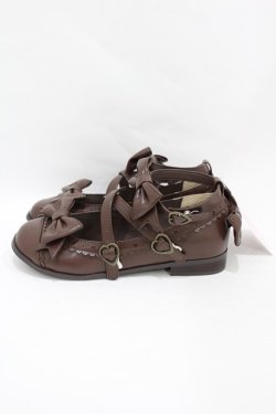 画像2: metamorphose / トリプルリボンクロスストラップシューズ LL（25〜25.5cm） ブラウン H-25-06-19-1001-ME-SH-NS-ZH