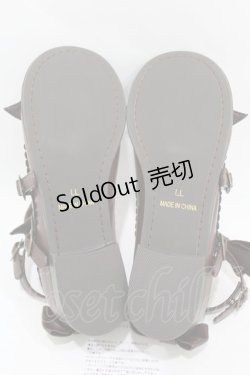 画像3: metamorphose / トリプルリボンクロスストラップシューズ LL（25〜25.5cm） ブラウン H-25-06-19-1001-ME-SH-NS-ZH