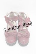 Amavel / リボン付きクロス厚底パンプス M ボルドー H-25-06-19-1002-CA-SH-NS-ZH
