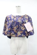 metamorphose / 【プラスサイズ】ゴブラン風くまちゃんダブルボタンケープ プラスサイズ ネイビー H-25-06-19-1024-ME-JA-NS-ZH