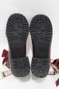 画像3: Amavel / リボン付きクロス厚底パンプス M ボルドー H-25-06-19-1002-CA-SH-NS-ZH