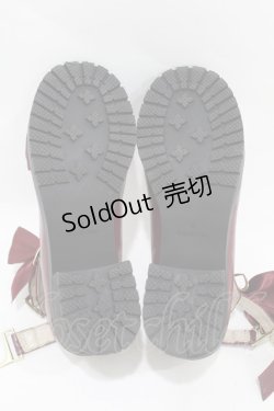 画像3: Amavel / リボン付きクロス厚底パンプス M ボルドー H-25-06-19-1002-CA-SH-NS-ZH