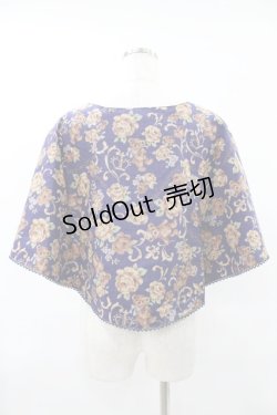 画像2: metamorphose / 【プラスサイズ】ゴブラン風くまちゃんダブルボタンケープ プラスサイズ ネイビー H-25-06-19-1024-ME-JA-NS-ZH