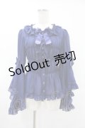 metamorphose / スクエアあきロング姫袖ブラウス サイズ1 ネイビー H-25-06-19-1026-ME-BL-NS-ZH