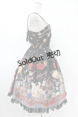 画像3: ALICE and the PIRATES / クリスの百鬼夜行〜宵に咲き誇る妖の華〜柄飾り釦付ジャンパースカート Free 墨（Black） H-25-06-19-1031-PA-OP-NS-ZH