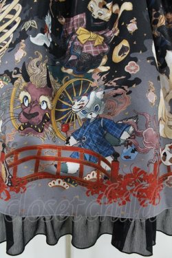 画像5: ALICE and the PIRATES / クリスの百鬼夜行〜宵に咲き誇る妖の華〜柄飾り釦付ジャンパースカート Free 墨（Black） H-25-06-19-1031-PA-OP-NS-ZH