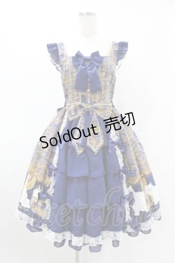 画像1: metamorphose / Royal Crown Catフリルジャンパースカート サイズ1 サファイア H-25-06-19-1032-ME-OP-NS-ZH