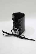 Na+H / レースアップベルトブレスレット  黒 H-25-06-19-061-PU-AC-KB-ZH