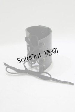 画像1: Na+H / レースアップベルトブレスレット  黒 H-25-06-19-061-PU-AC-KB-ZH