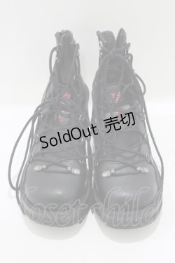 画像1: Demonia / BRATTY32　レースアップシューズ 8(約24cm) ブラック H-25-06-19-068-PU-SH-KB-ZH