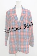 Candy Stripper / LOST MY MIND JACKET S レッド H-25-06-19-017-PU-JA-NS-ZT185