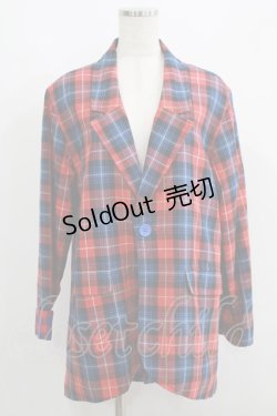 画像1: Candy Stripper / LOST MY MIND JACKET S レッド H-25-06-19-017-PU-JA-NS-ZT185