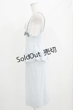 画像2: Katie / SUNDAY CHECK apron skirt S BLUE H-25-06-19-025-LO-SK-KB-ZH