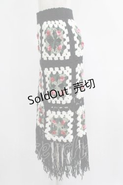 画像2: merry jenny / Utopiaクロシェロングスカート  ブラック H-25-06-19-027-LO-SK-KB-ZH
