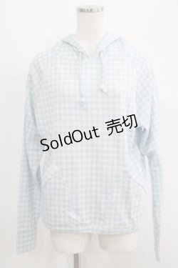 画像1: Katie / SUNDAY CHECK hood  BLUE H-25-06-19-028-LO-TO-KB-ZH