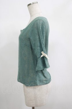 画像2: an another angelus / テーブルクロス風レースプルオーバーブラウス Free GREEN H-25-06-20-030-CA-BL-NS-ZH