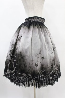画像3: abilletage / ヴィランズ柄シフォンスカート(ミディアム) ミディアム丈 ブラック H-25-06-20-1032-GO-SK-KB-ZH