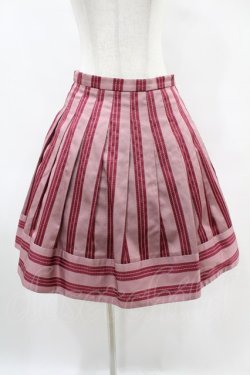 画像1: Jane Marple / Dot Stripe Jacquardのミニスカート  ピンク H-25-06-20-1039-JM-SK-KB-ZH