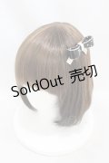 Leur Getter / リボンバレッタ  オフ×黒 H-25-06-20-1006-LU-AC-KB-ZH