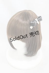 Leur Getter / リボンバレッタ  オフ×黒 H-25-06-20-1006-LU-AC-KB-ZH
