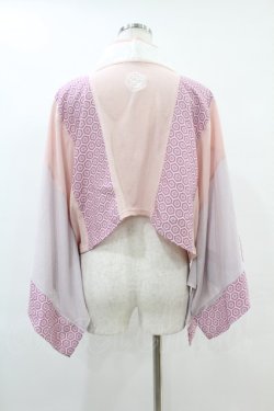 画像2: Qutie Frash / 着物ボレロ  ピンク H-25-06-20-1045-QU-TO-KB-ZH