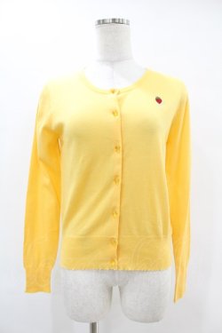 画像1: Leur Getter / いちご刺繍カーディガン M イエロー H-25-06-20-1048-LU-TO-KB-ZH